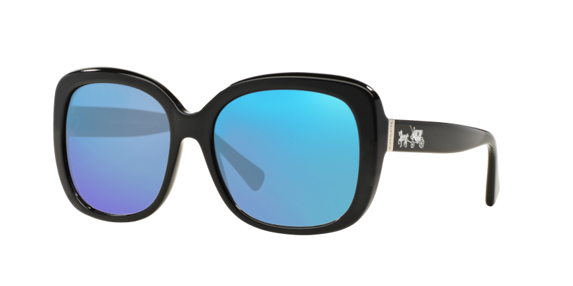 Black, Blue-Mirrored