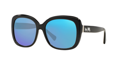 Black, Blue-Mirrored