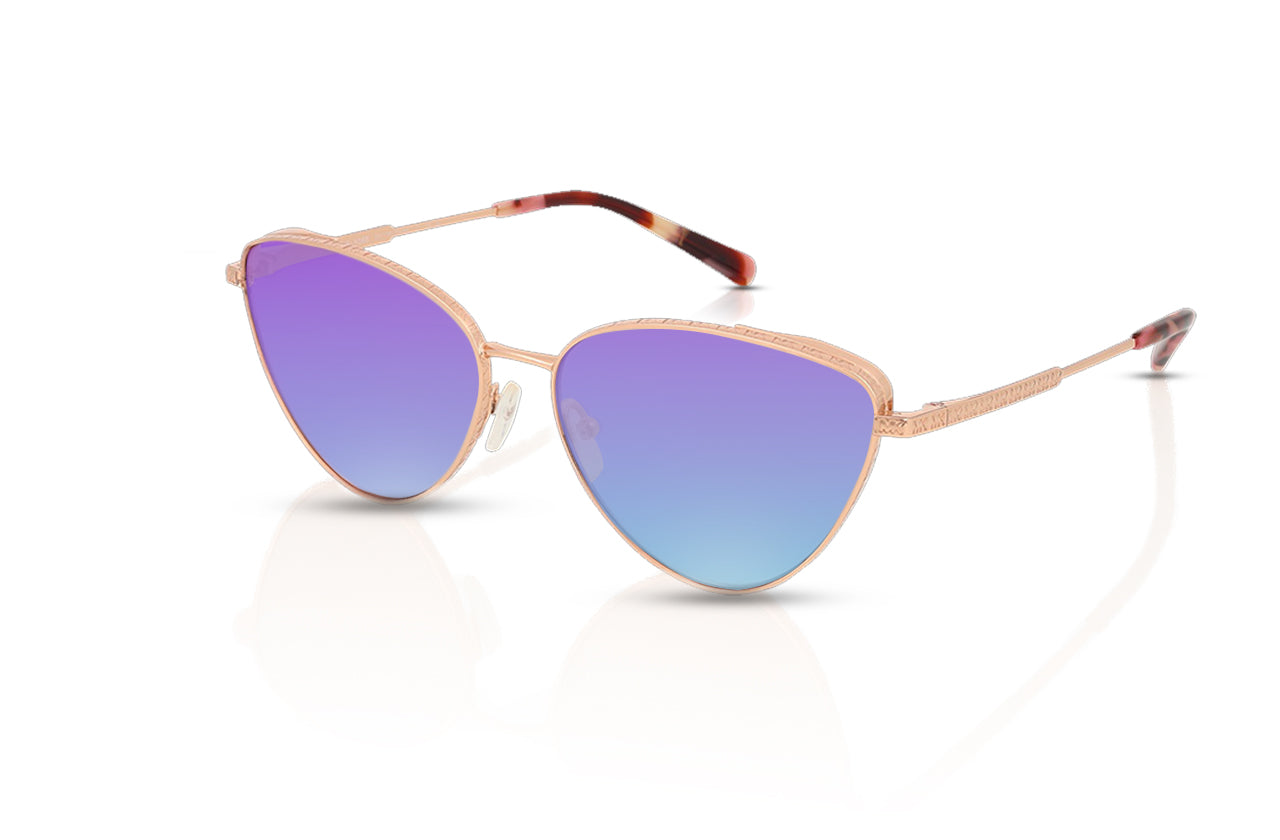 Rose Gold, Blue-Mirrored