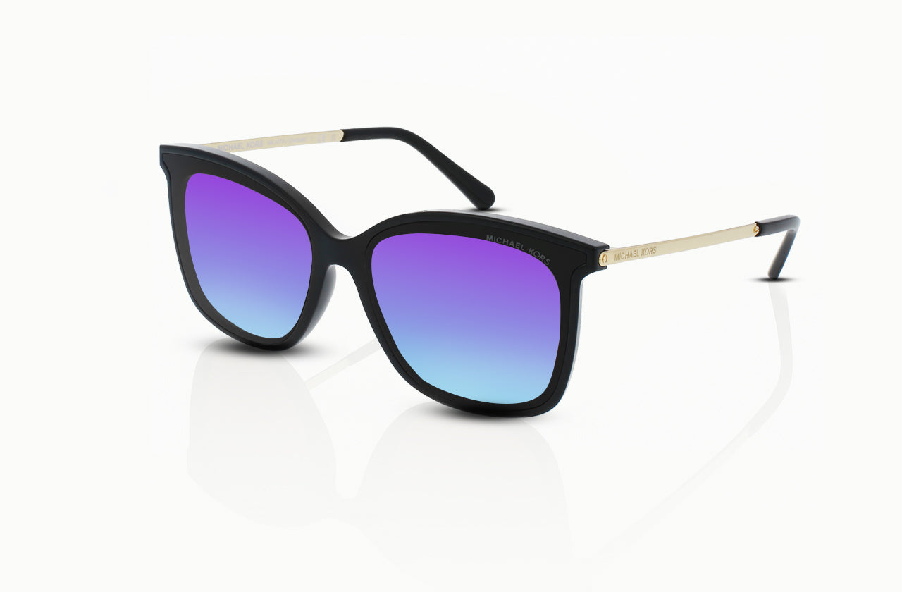 Black	, Blue-Mirrored