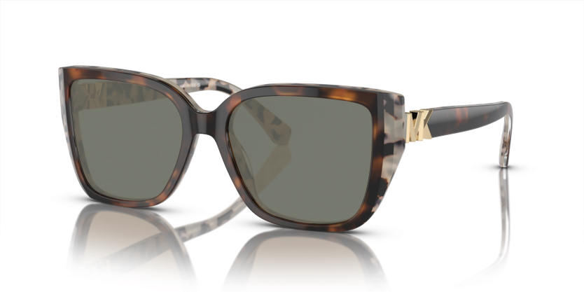Bi Layer Dark/Cream Tortoise, Green-Polarized