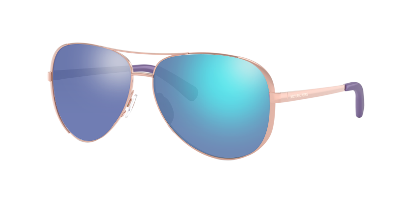 Rose Gold, Blue-Mirrored, Sunberryrx