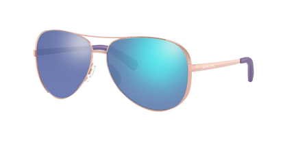 Rose Gold, Blue-Mirrored, Sunberryrx