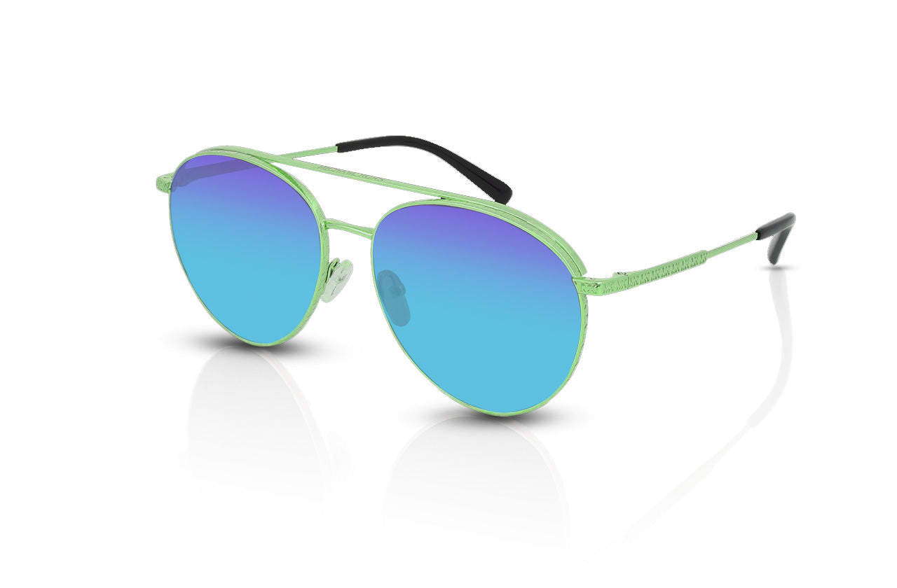 Amazon Green Metal	, Blue-Mirrored