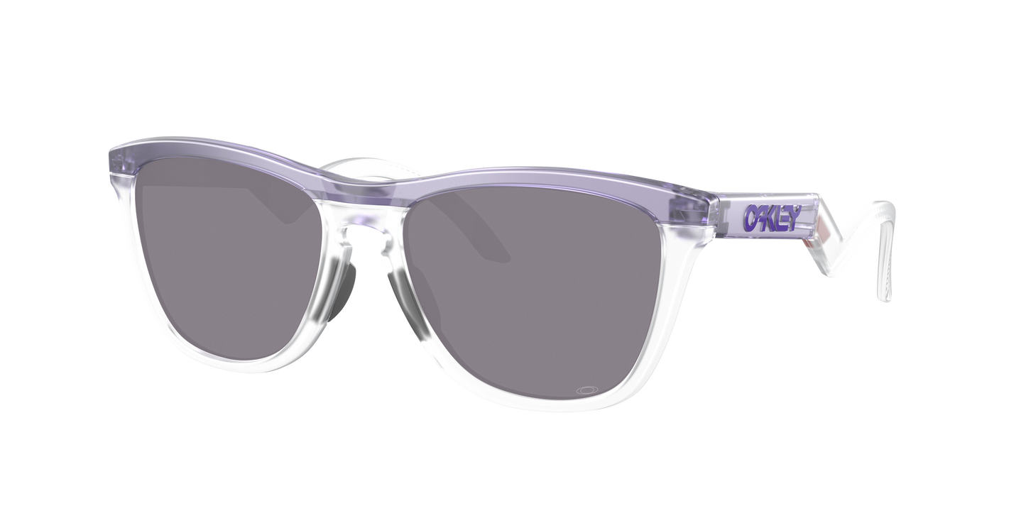 MATTE TRANS LILAC/CLEAR, Prizm Grey-Polarized, Oakley