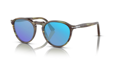 Striped Green, Blue-Mirrored