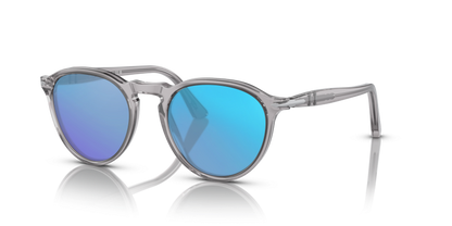 Transparent Grey, Blue-Mirrored