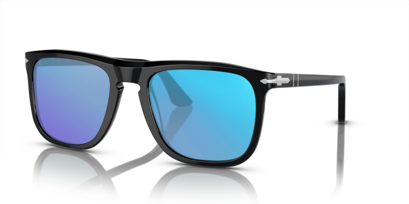 Black, Blue-Mirrored