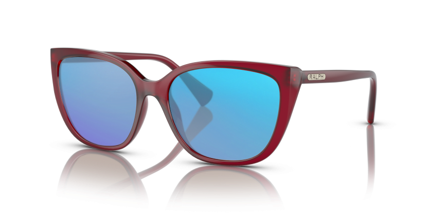 Transparent Bordeaux, Blue-Mirrored