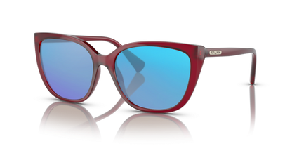 Transparent Bordeaux, Blue-Mirrored