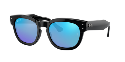 Black, Mirrored Blue-Polarized, Rayban