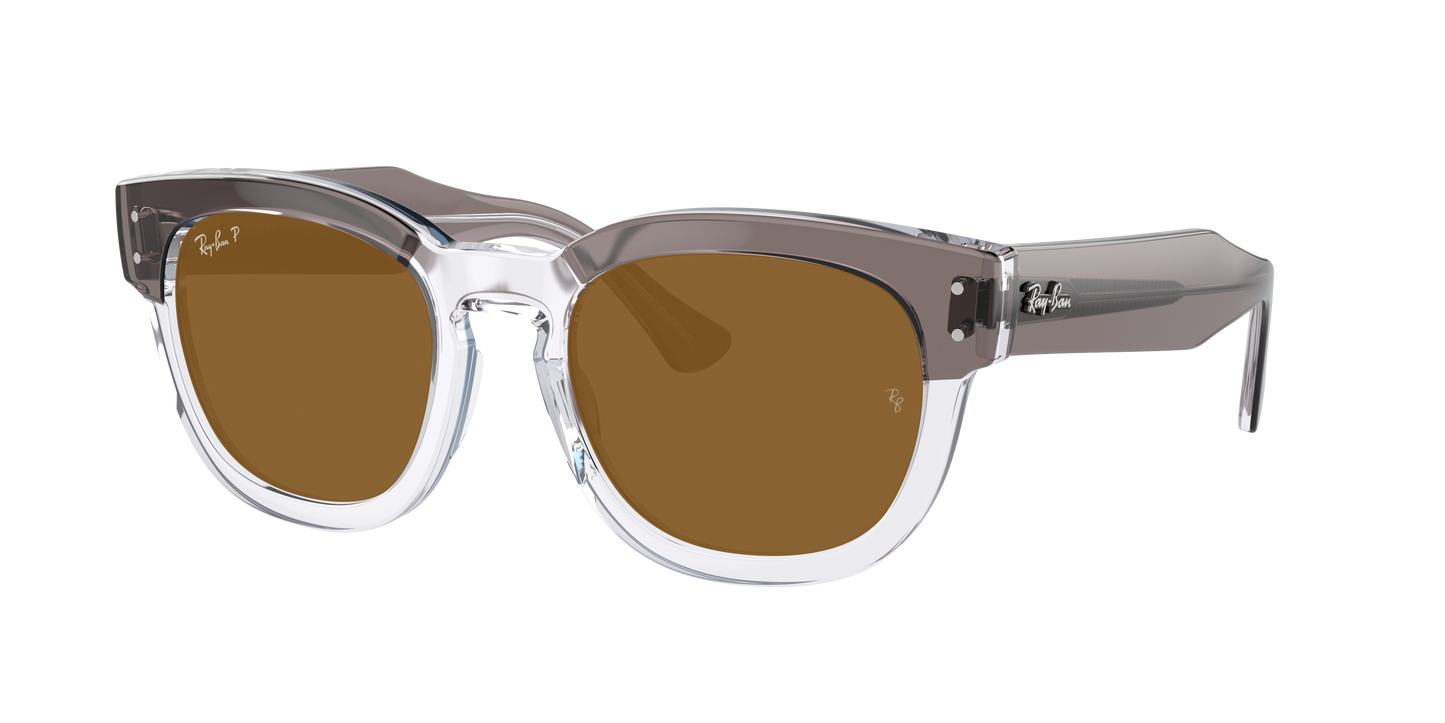 GREY ON TRANSPARENT, Brown-Polarized, Rayban