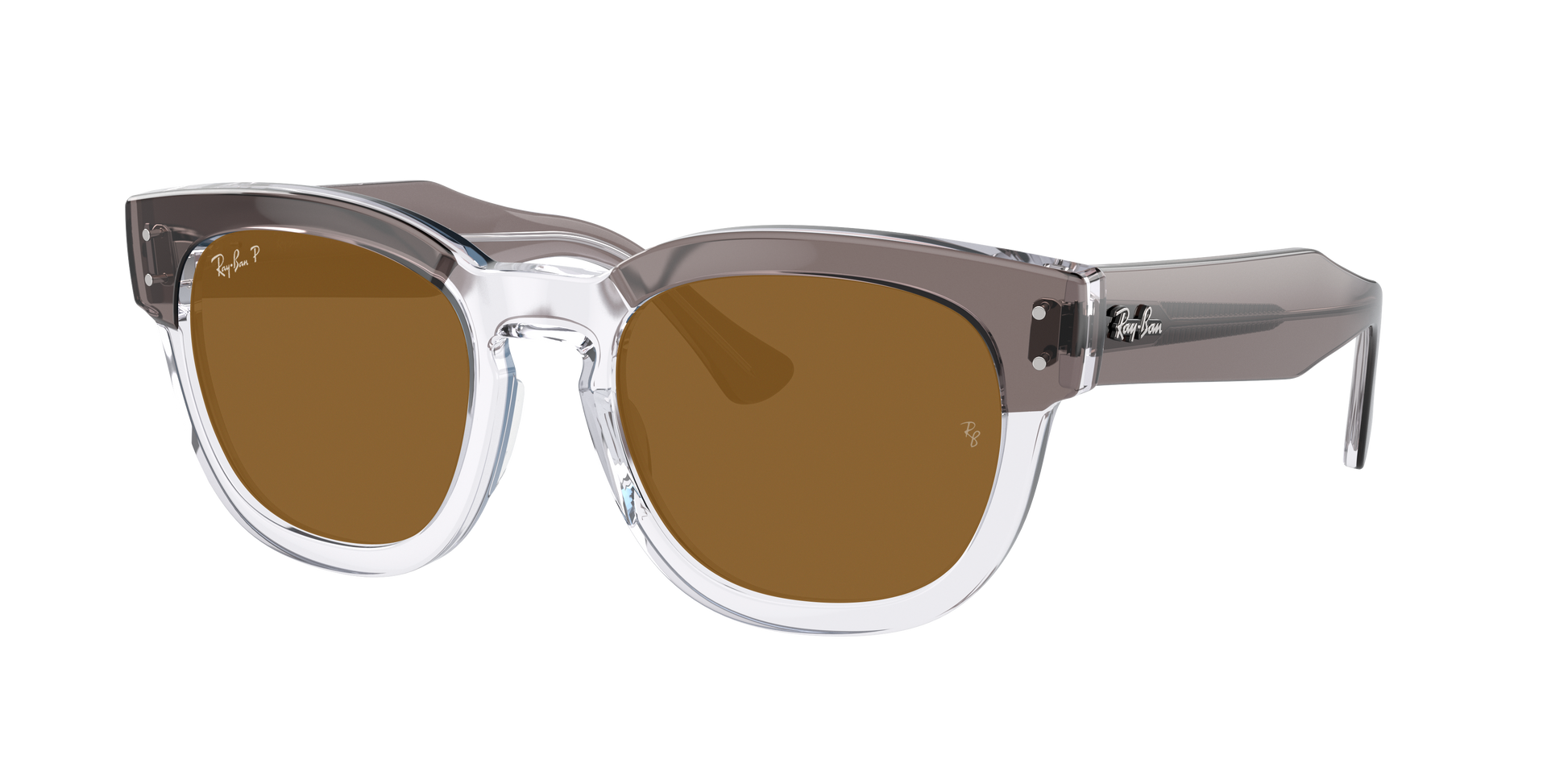 GREY ON TRANSPARENT, Brown-Polarized, Rayban