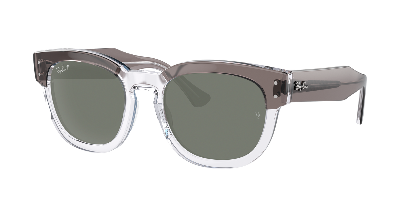GREY ON TRANSPARENT, Green-Polarized, Rayban