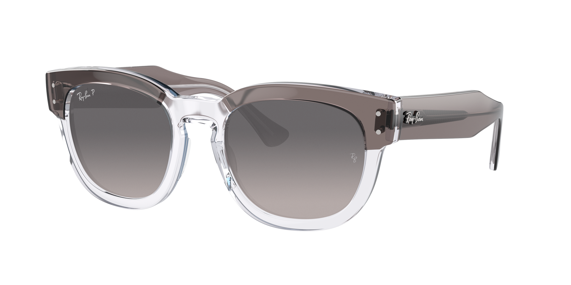 GREY ON TRANSPARENT, Grey Gradient-Polarized, Rayban
