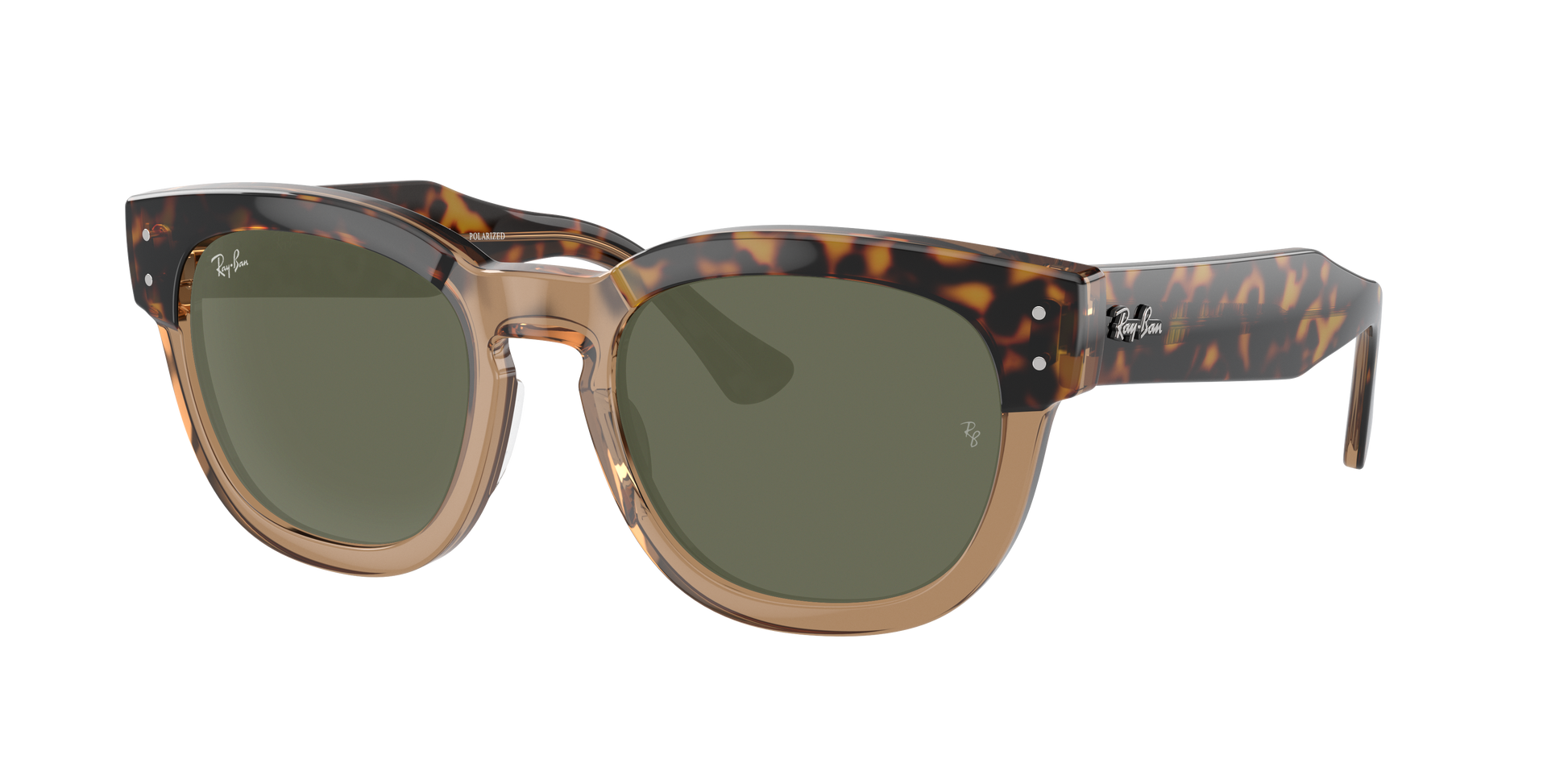 HAVANA ON TRANSPARENT BR, Green, Rayban