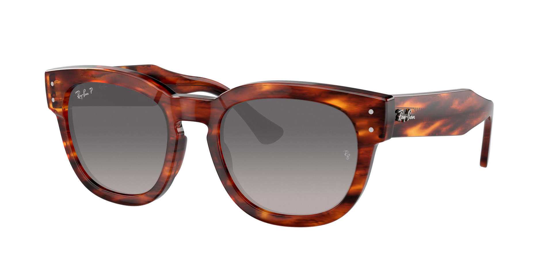 STRIPED HAVANA, Grey Gradient-Polarized, Rayban