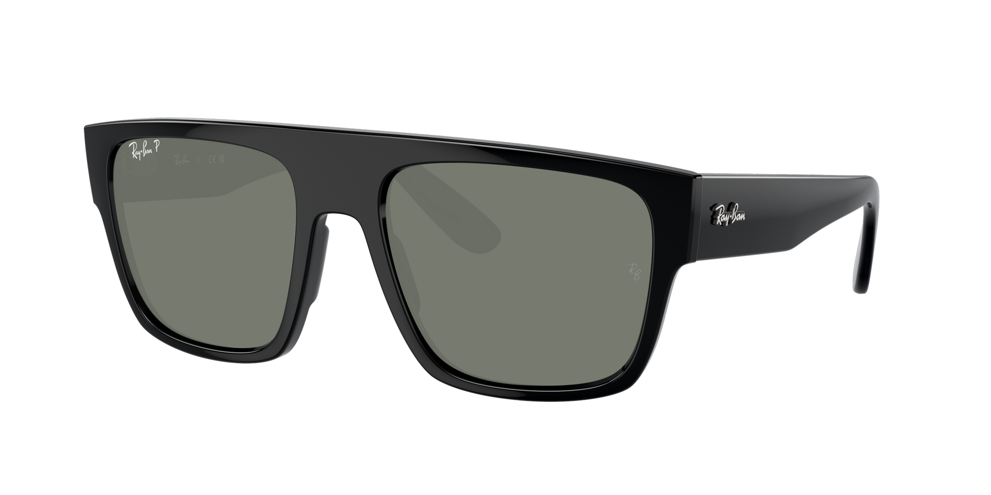 Black, Green-Polarized, Rayban