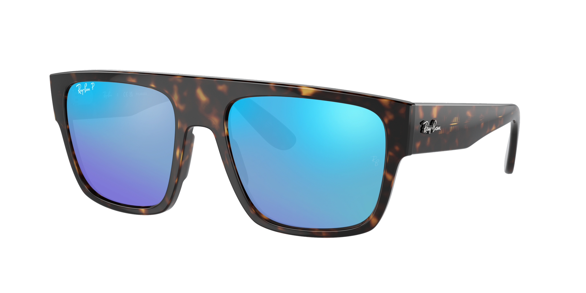 Havana, Mirrored Blue-Polarized, Rayban