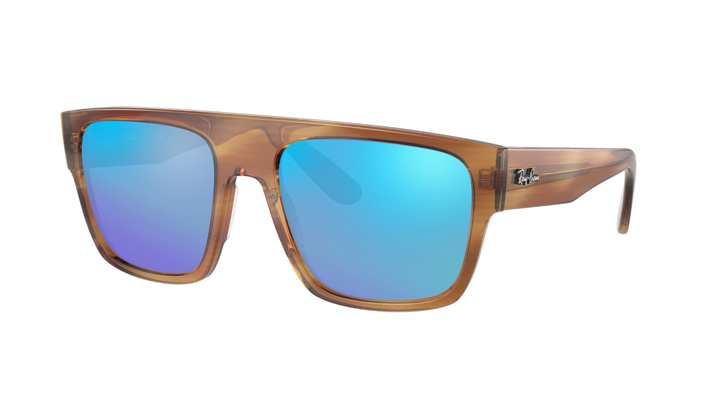 STRIPED BROWN, Blue-Mirrored, Sunberryrx