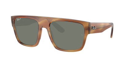 STRIPED BROWN, Green-Polarized, Rayban