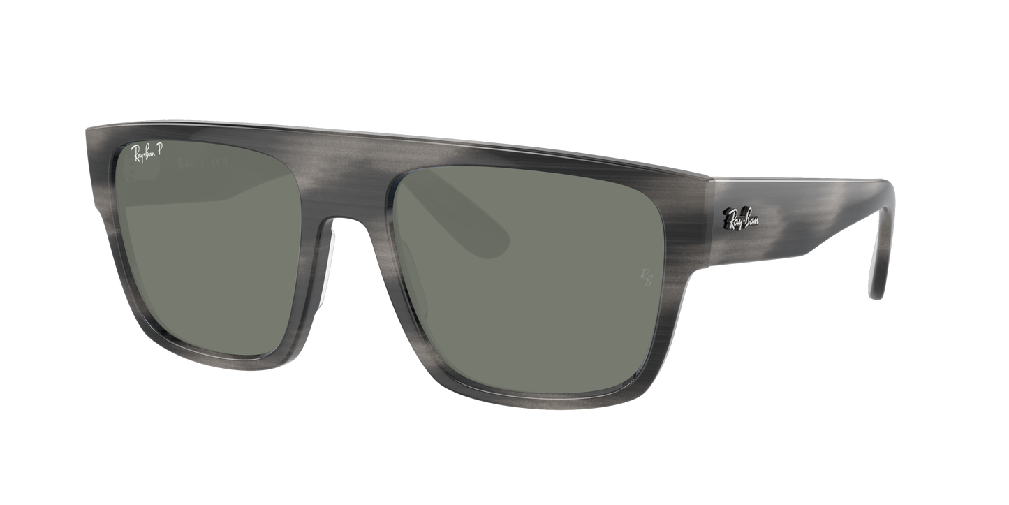STRIPED GRAY, Green-Polarized, Rayban