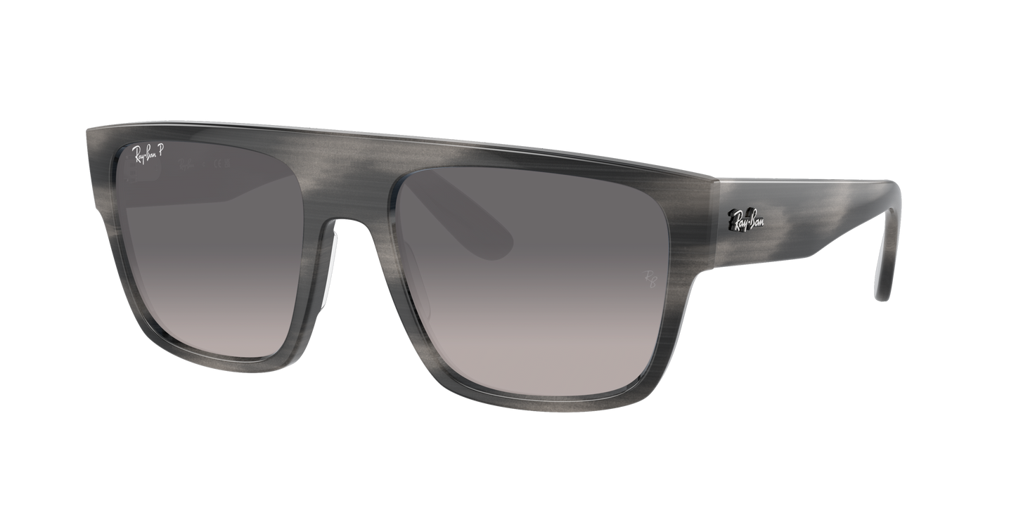 STRIPED GRAY, Grey Gradient-Polarized, Rayban