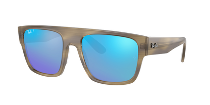 Striped Green, Mirrored Blue-Polarized, Rayban