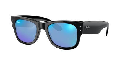 Black, Mirrored Blue-Polarized, Rayban