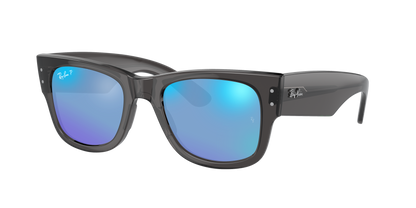 TRANSPARENT BLACK, Mirrored Blue-Polarized, Rayban