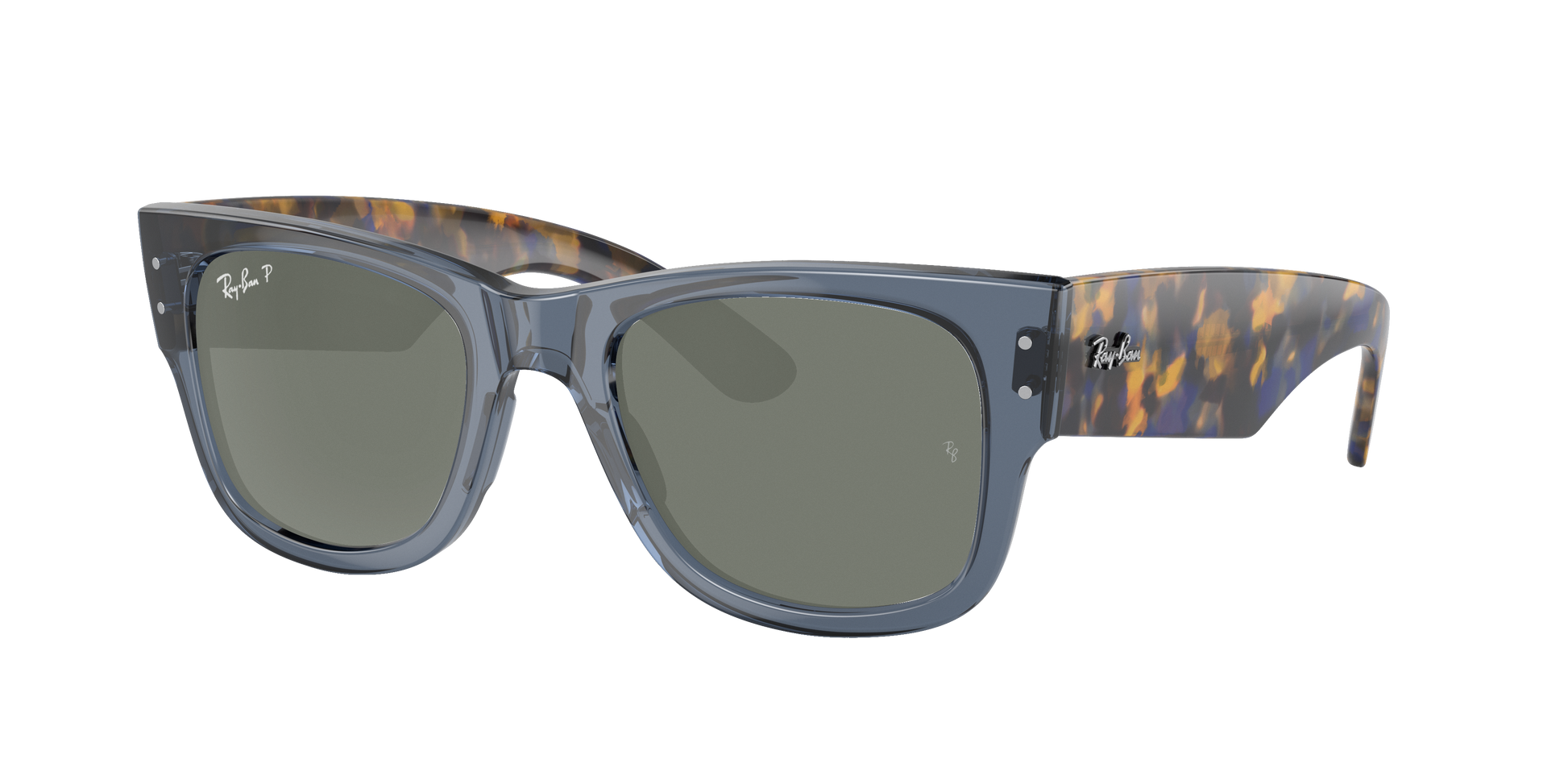 TRANSPARENT DARK BLUE, Green-Polarized, Rayban