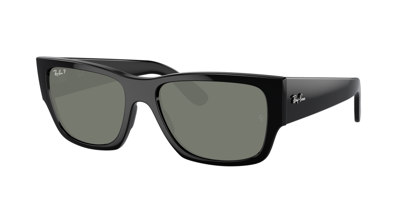 Black, Green-Polarized, Rayban