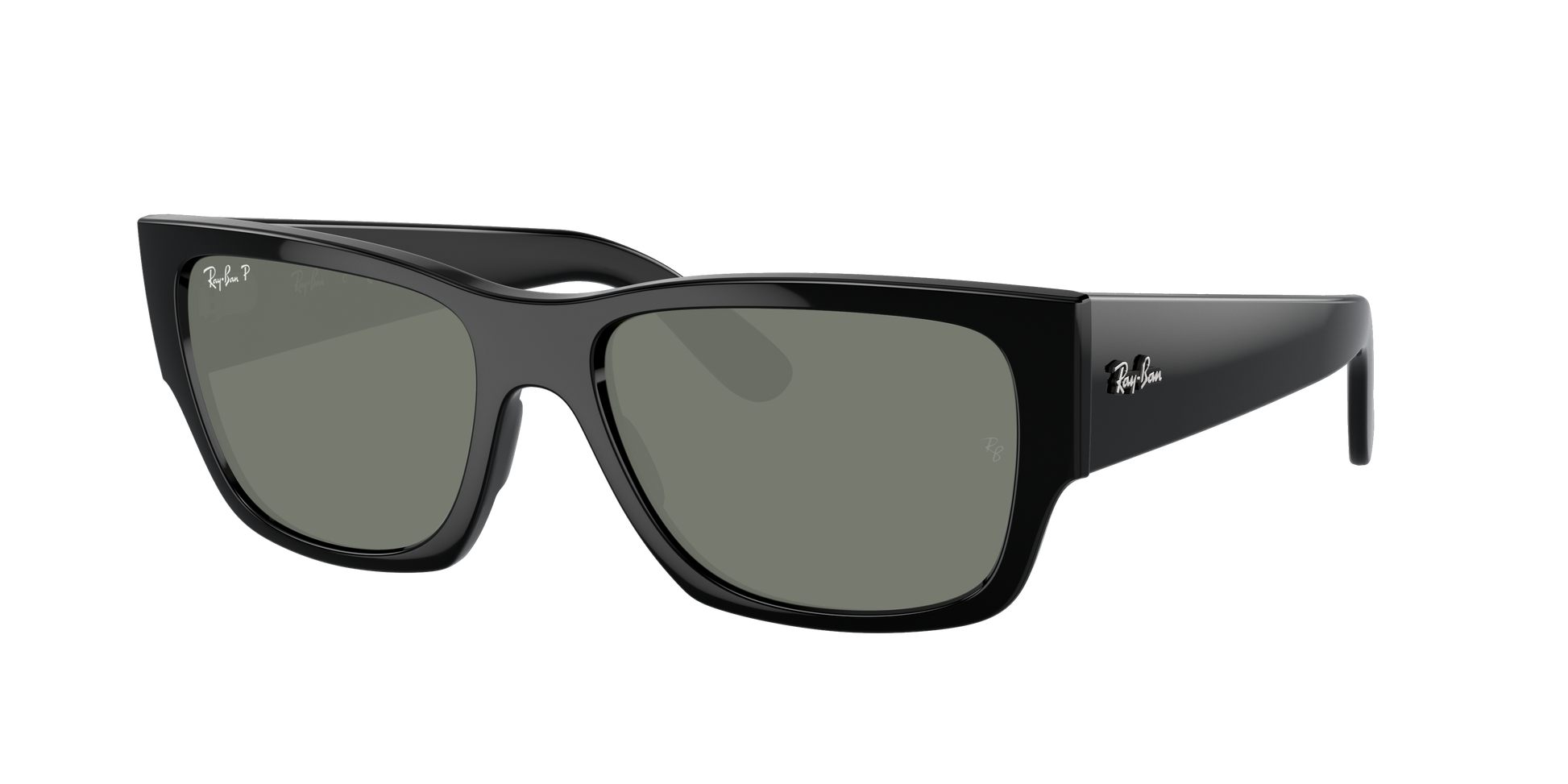 Black, Green-Polarized, Rayban