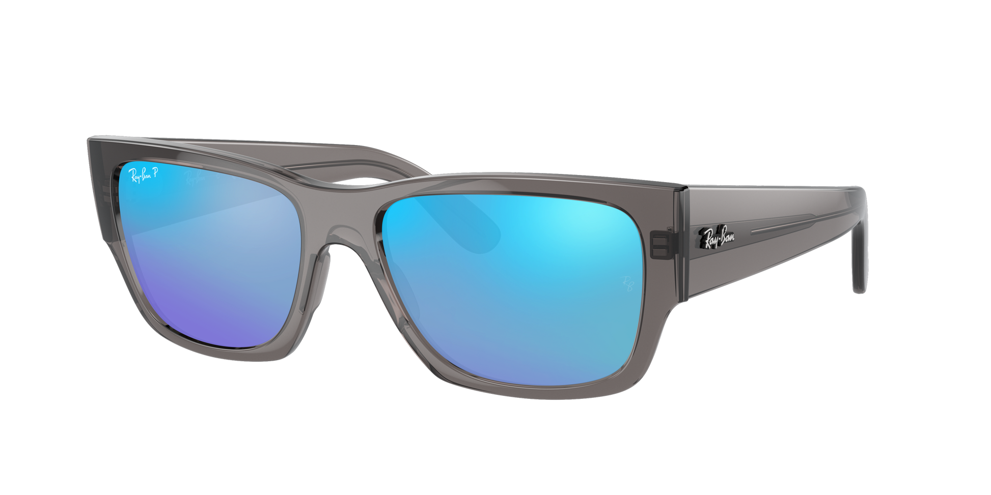 OPAL DARK GRAY, Mirrored Blue-Polarized, Rayban