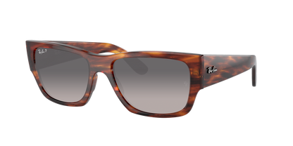 STRIPED HAVANA, Grey Gradient-Polarized, Rayban
