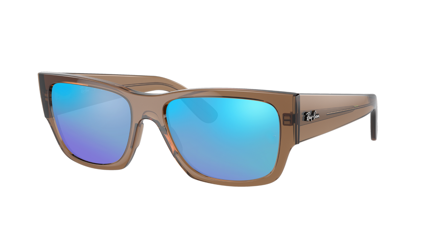 TRANSPARENT LIGHT BROWN, Blue-Mirrored, Sunberryrx