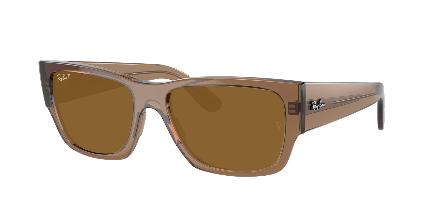 TRANSPARENT LIGHT BROWN, Brown-Polarized, Rayban