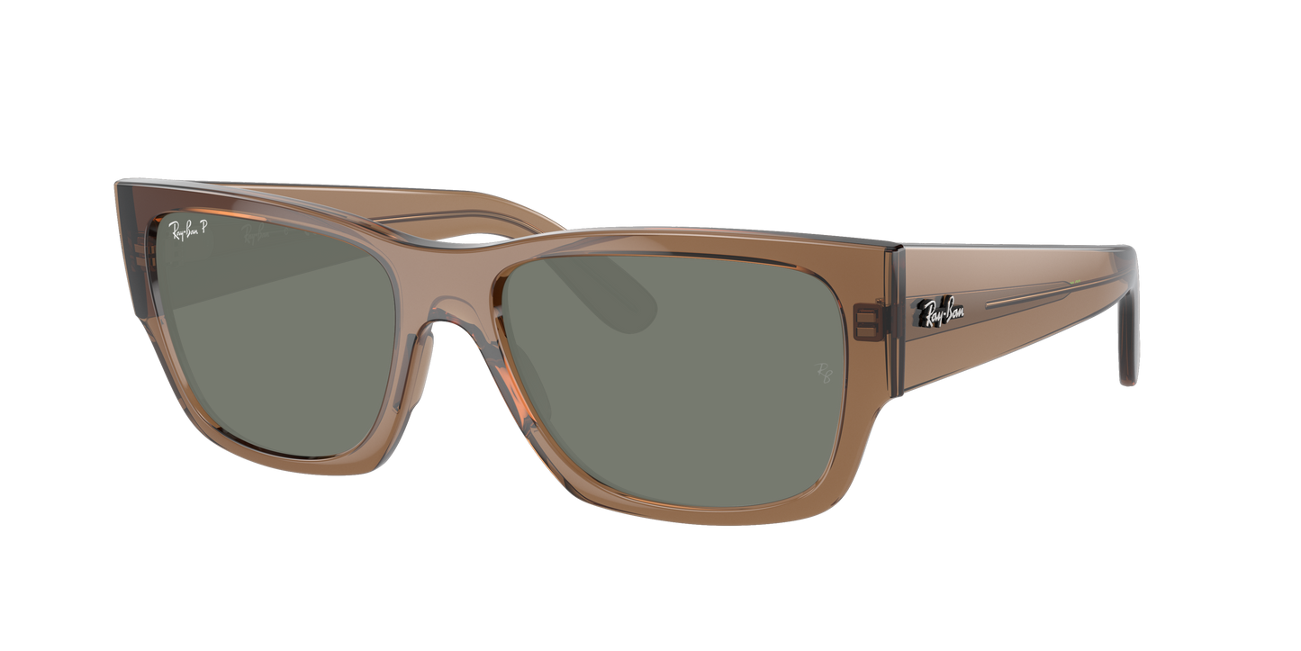 TRANSPARENT LIGHT BROWN, Green-Polarized, Rayban