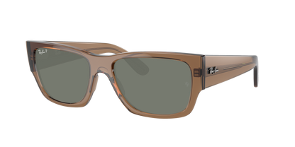 TRANSPARENT LIGHT BROWN, Green-Polarized, Rayban