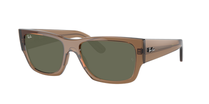 TRANSPARENT LIGHT BROWN, Green, Rayban
