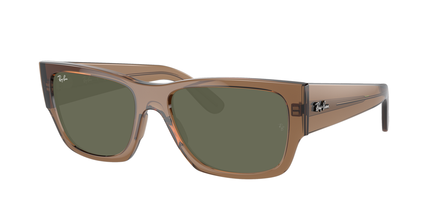 TRANSPARENT LIGHT BROWN, Green, Rayban