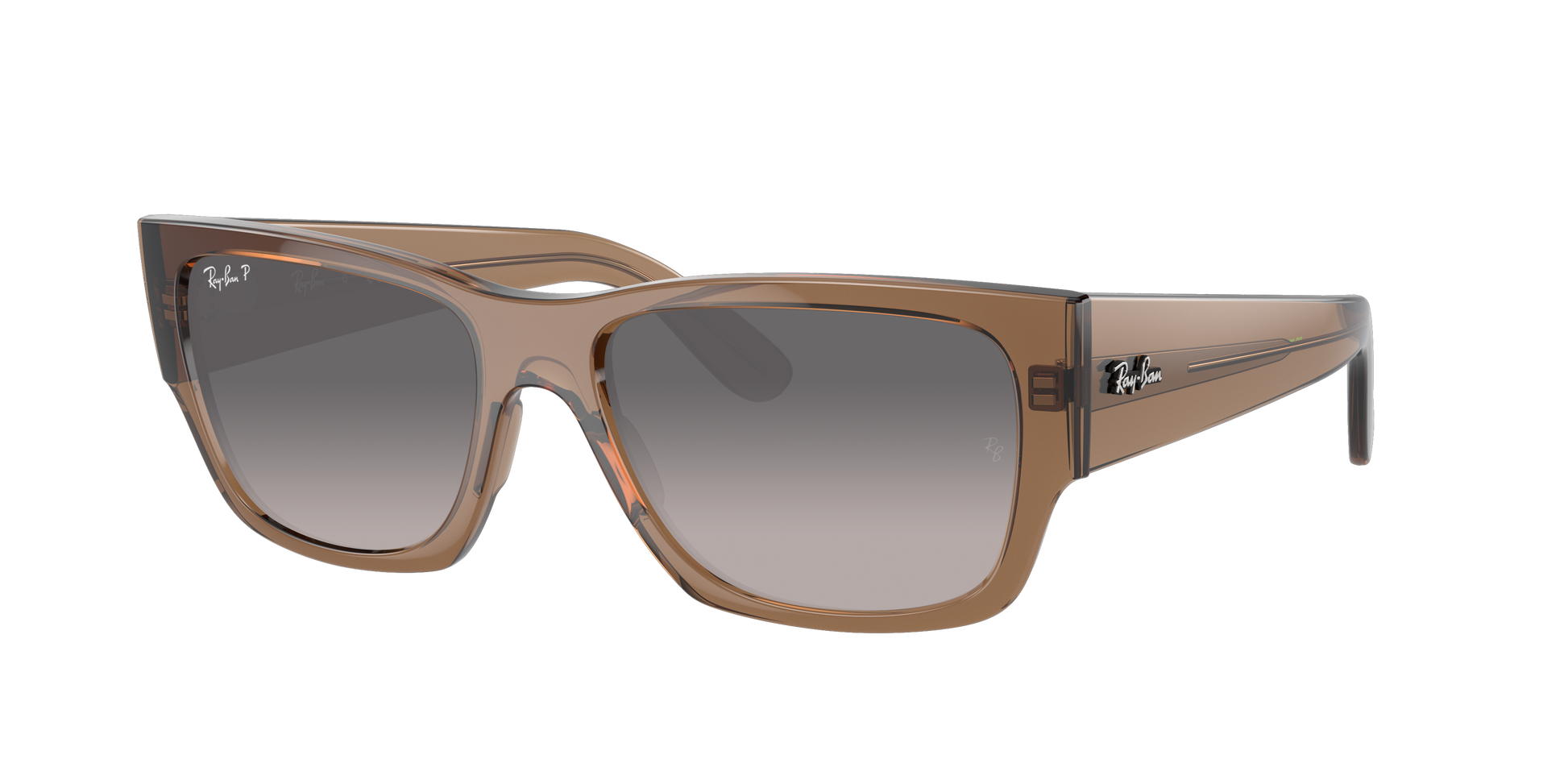 TRANSPARENT LIGHT BROWN, Grey Gradient-Polarized, Rayban