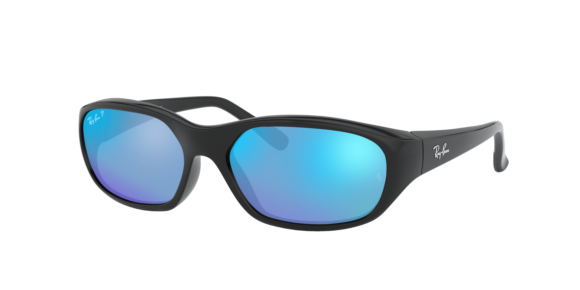 Black, Mirrored Blue-Polarized, Rayban