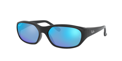 Black, Mirrored Blue-Polarized, Rayban