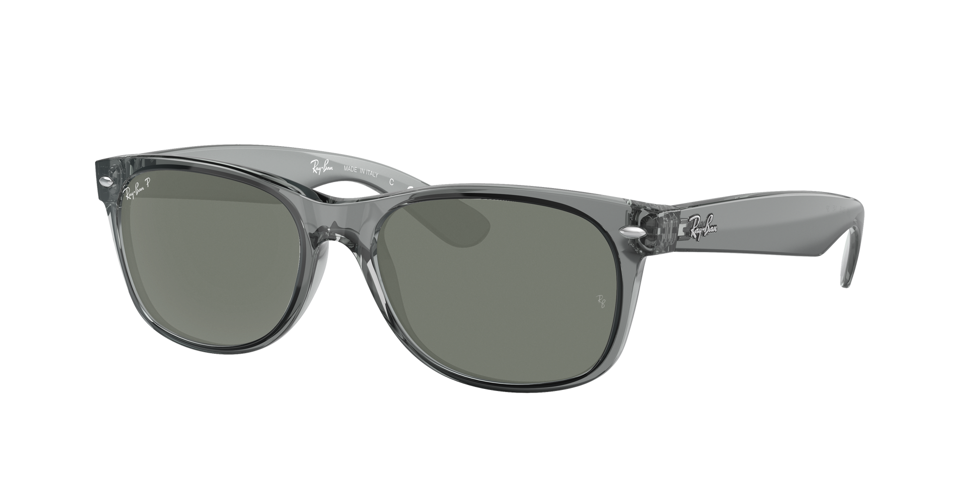 Transparent Grey, Green-Polarized, Rayban