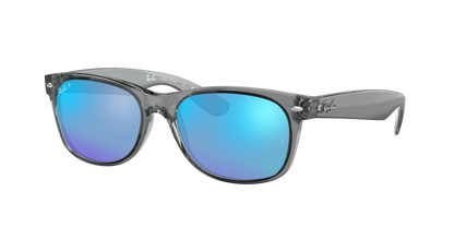 Transparent Grey, Mirrored Blue-Polarized, Rayban