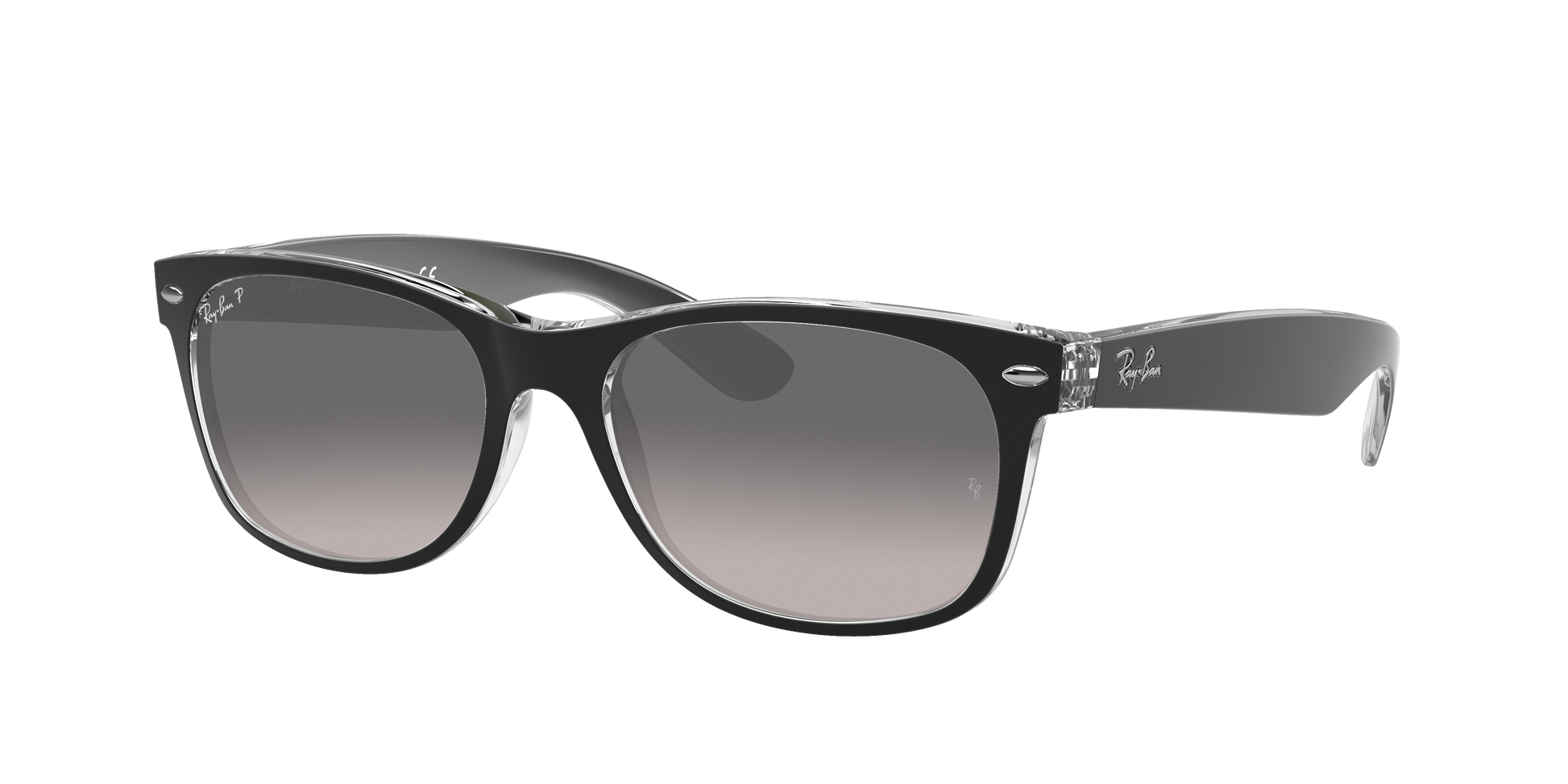 BLACK ON TRANSPARENT, Grey Gradient-Polarized, Rayban
