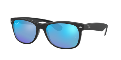 Black, Mirrored Blue-Polarized, Rayban