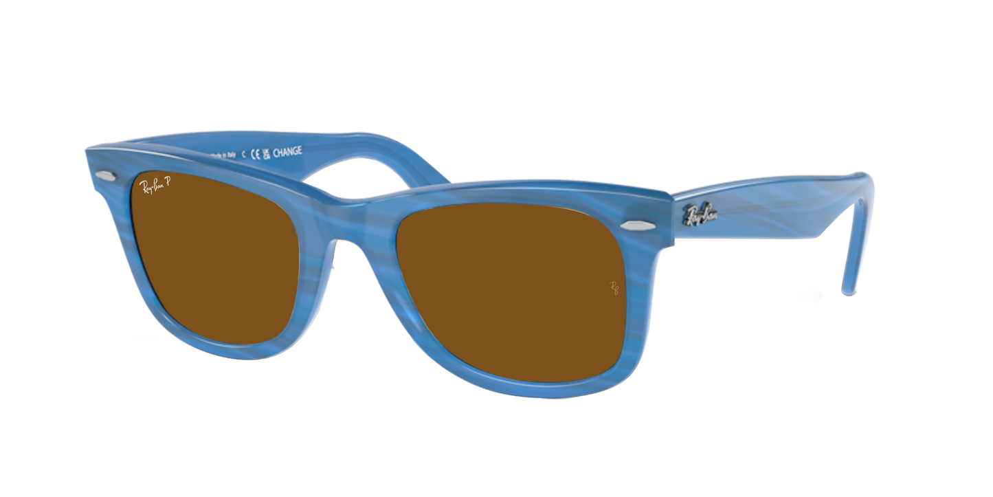 Photo Striped Blue, Brown-Polarized, Rayban