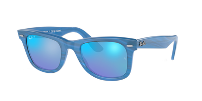 Photo Striped Blue, Mirrored Blue-Polarized, Rayban